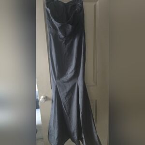 Elegant Black Strapless Gown